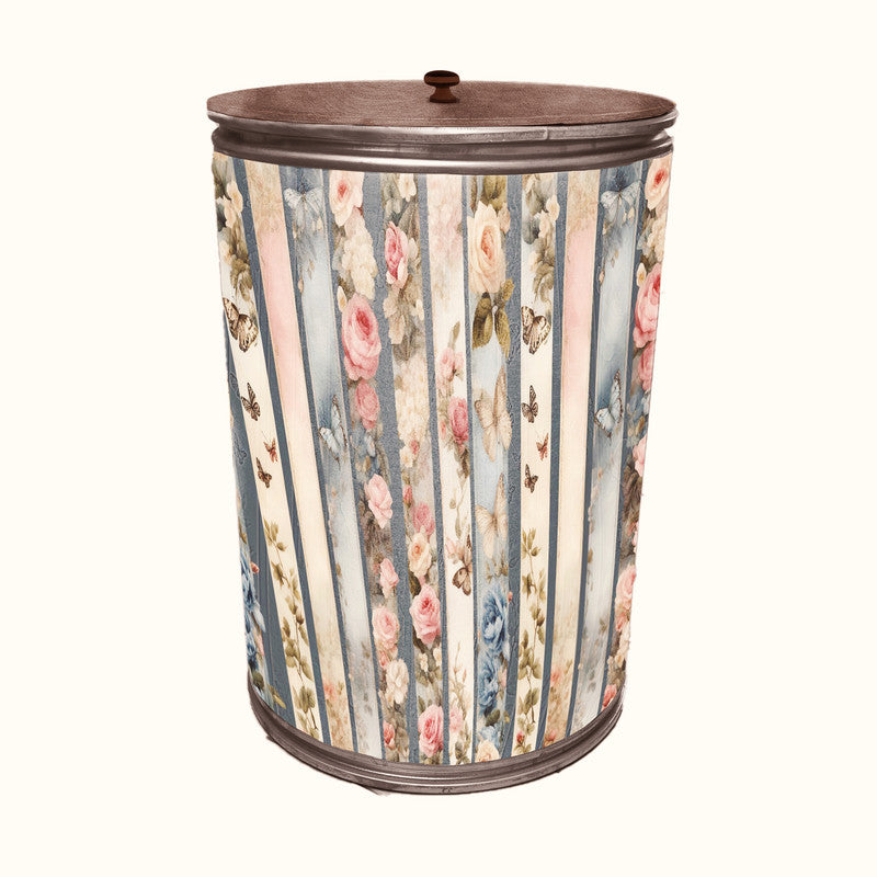 Rose Garden Drum Decoupage