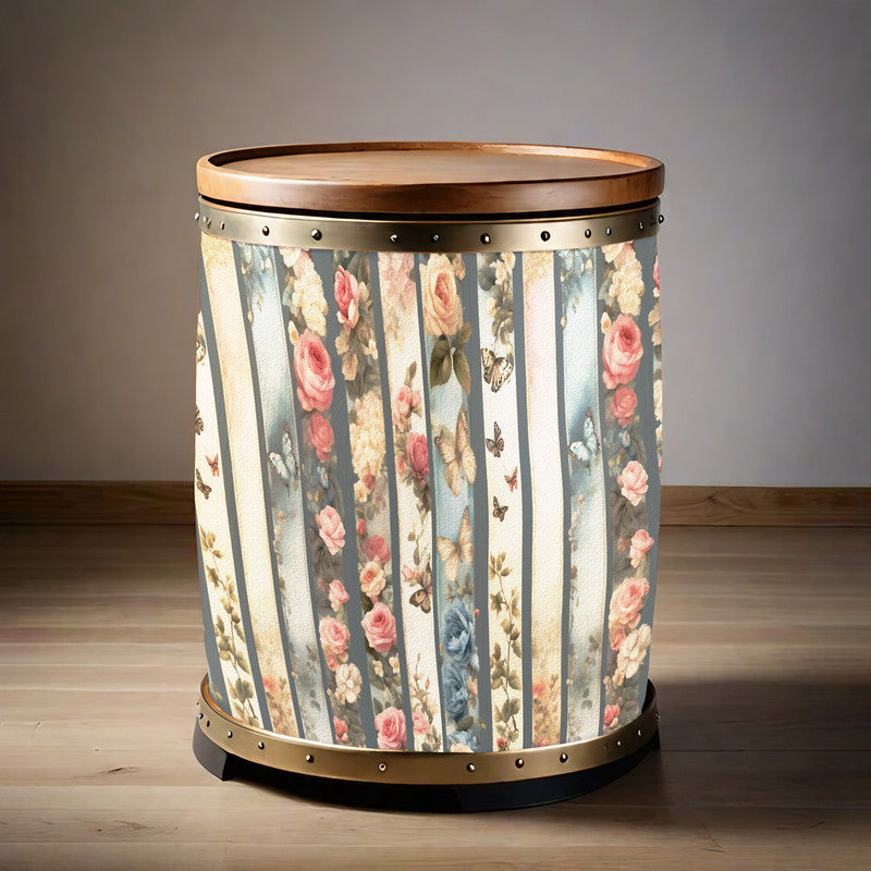 Rose Garden Drum Decoupage