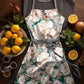 Rose Gold Floral Medium Length Apron By Mark Van Vuuren