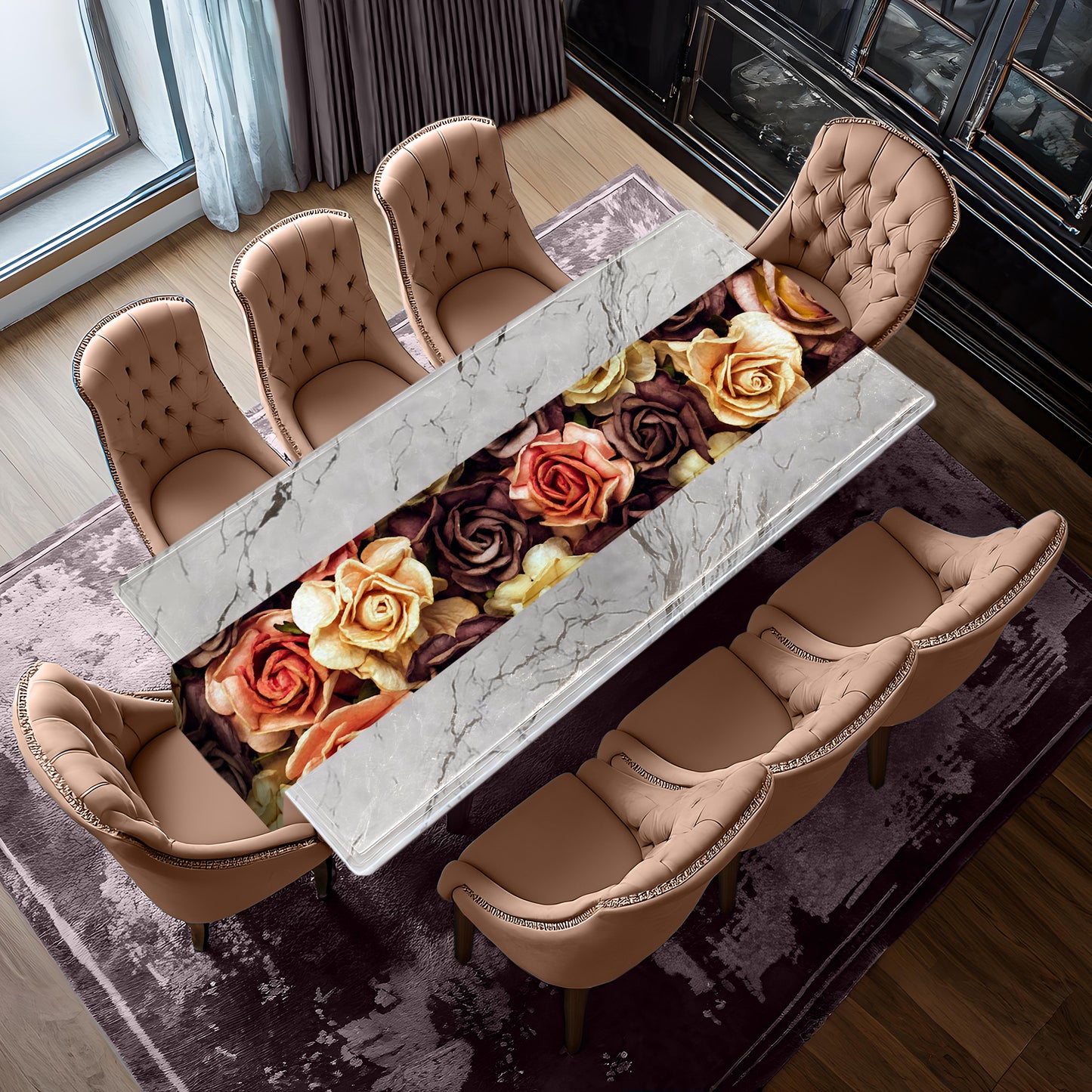 Rose Arrangement Table Runner By Mark van Vuuren