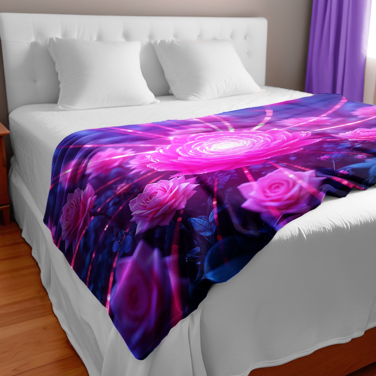 Rose Beams Bed Throw