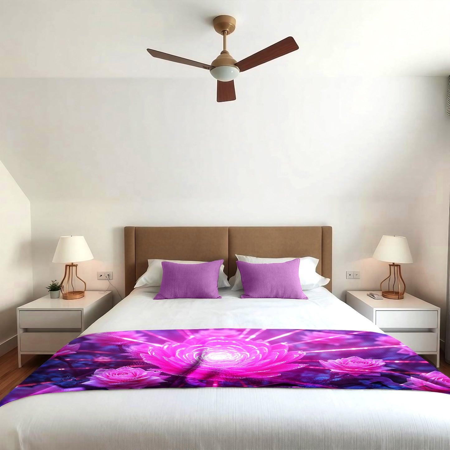 Rose Beams Bed Throw