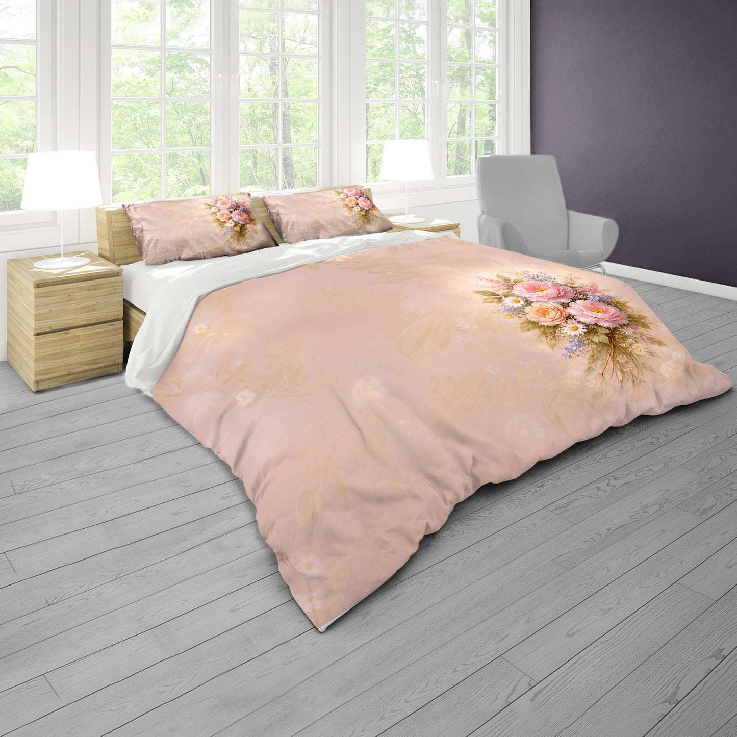 Rose Bouquet Duvet Cover Set