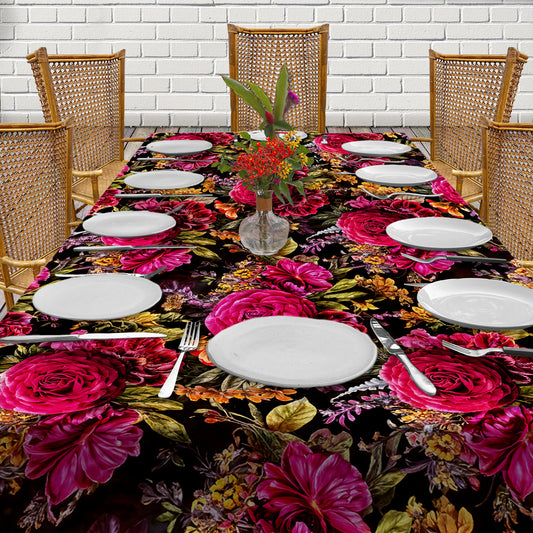 Rose Corner 3m Rectangle Tablecloth