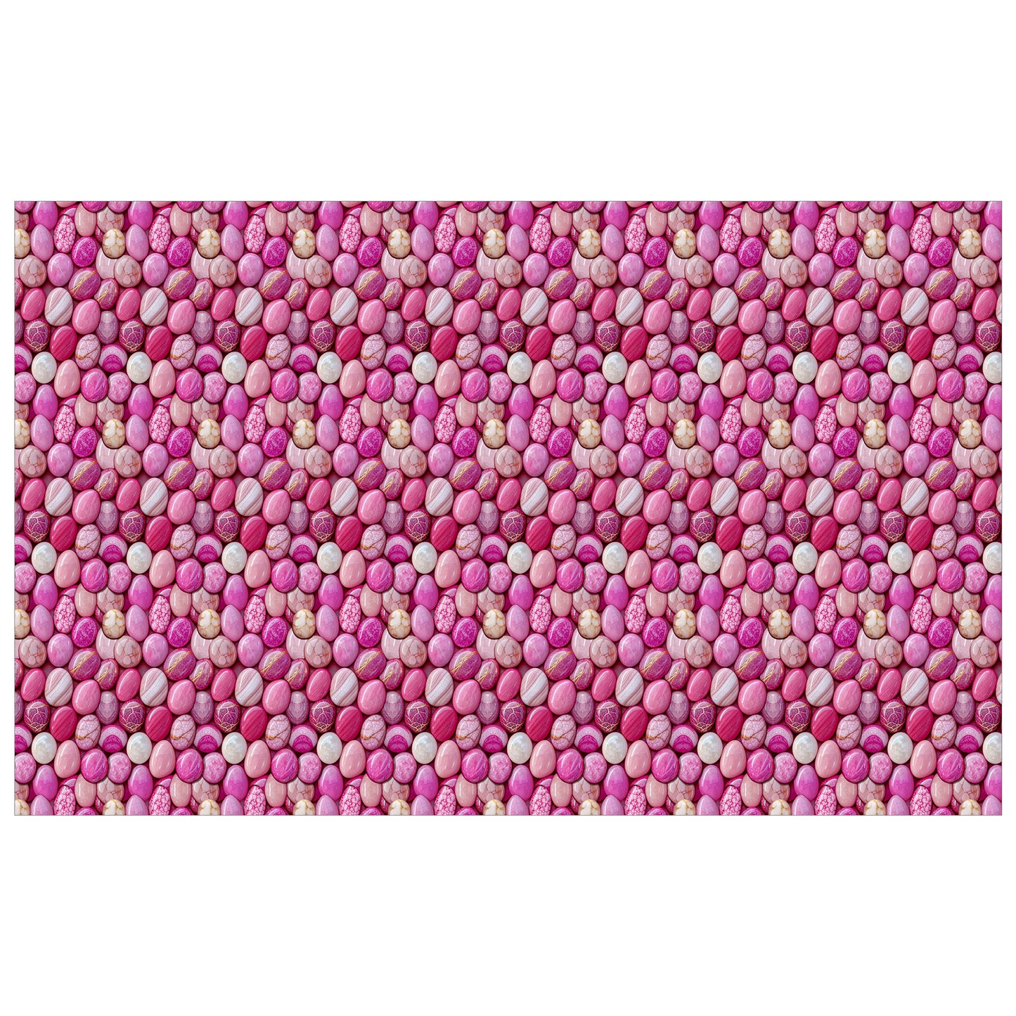 Rose Marble Pebble Mosaic Rectangle Tablecloth