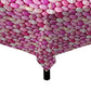 Rose Marble Pebble Mosaic Square Tablecloth