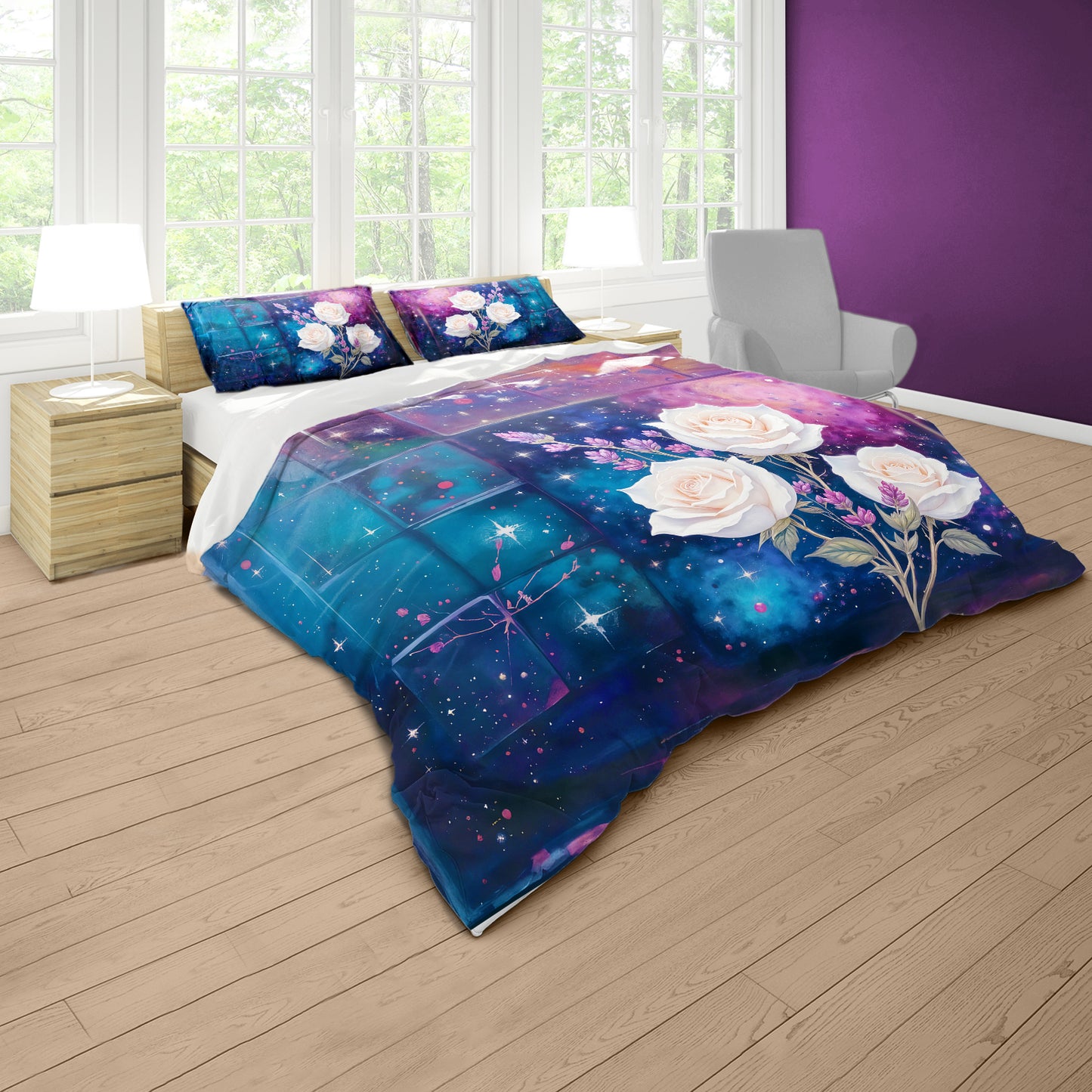 Rose Spatial Window Duvet Cover Set