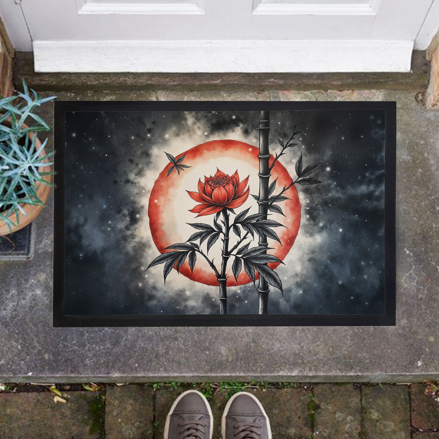 Rose in Space Abstract Dorr Mat