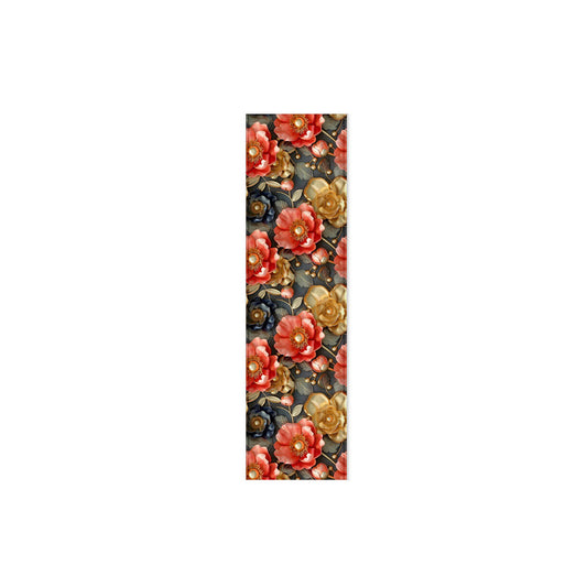Roses on Black 160cm Table Runner