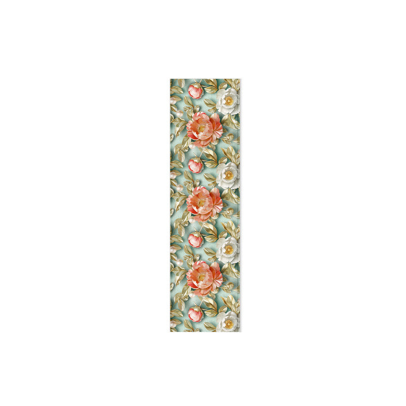 Roses on Mint 160cm Table Runner