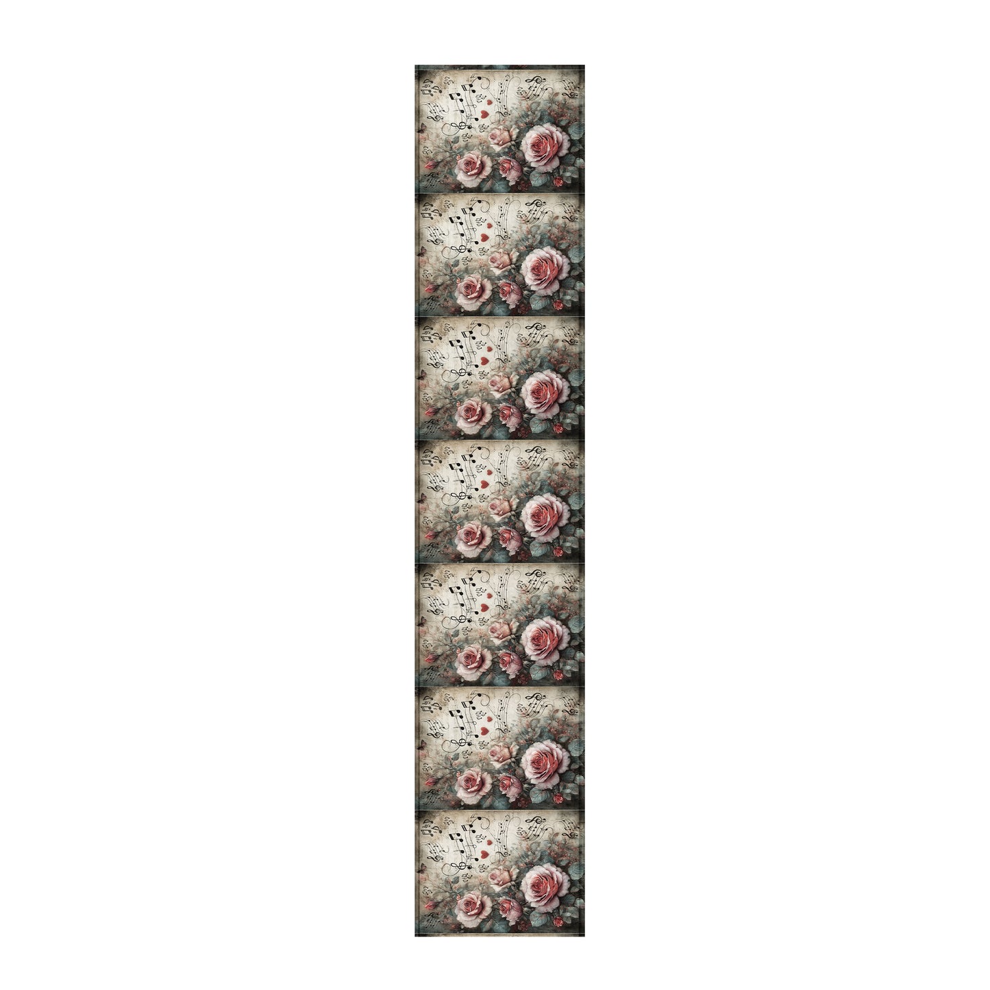 Roses & Music Notes Table Runner by Mark van Vuuren
