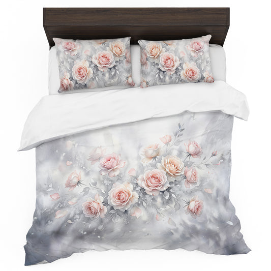 Roses in the Mist Duvet Cover Set