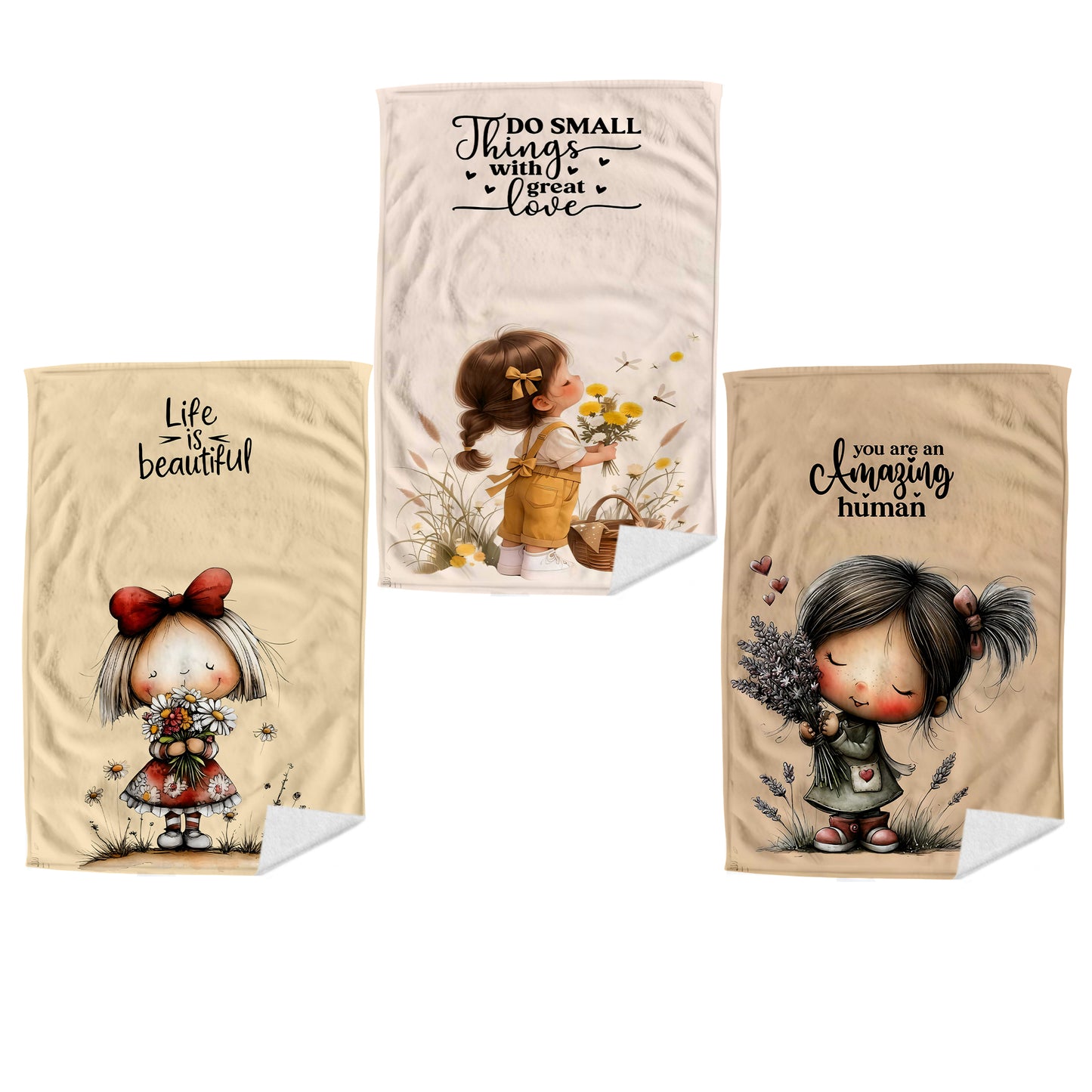 Rosy Moments Dish Cloth (Set of 3)