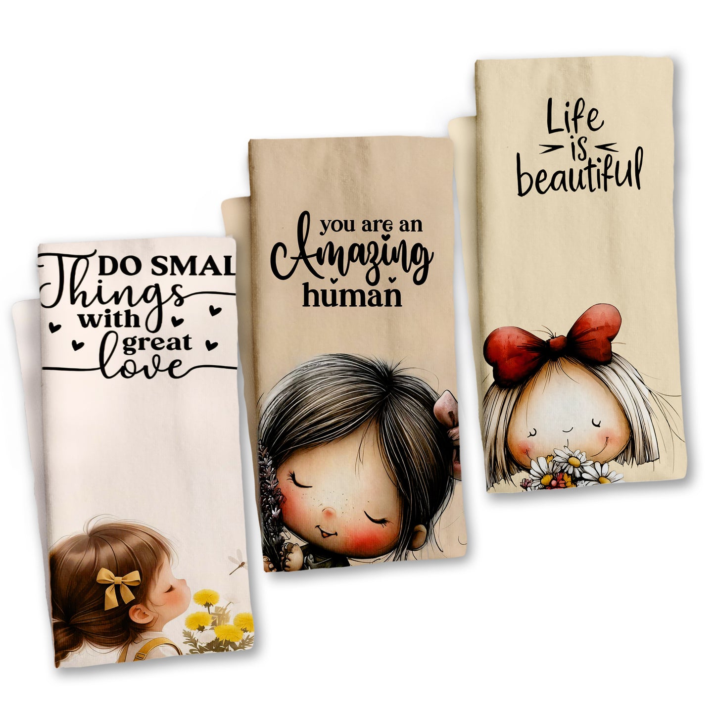 Rosy Moments Dish Cloth (Set of 3)