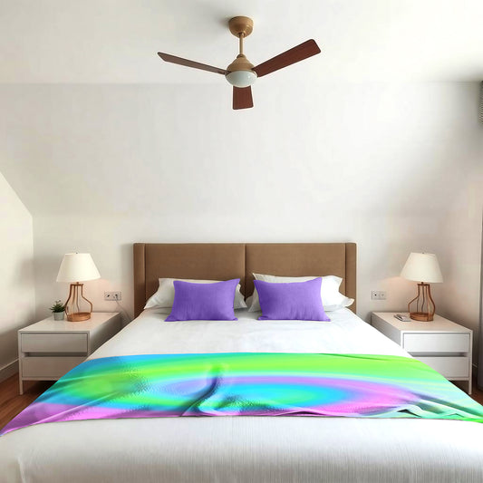 Roundabout Rainbow Light Bed Throw
