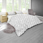 Rows Of White Diamond Marble Duvet Cover Set