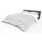 Rows Of White Diamond Marble Duvet Cover Set