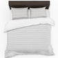 Rows Of White Grainlight Marble Duvet Cover Set
