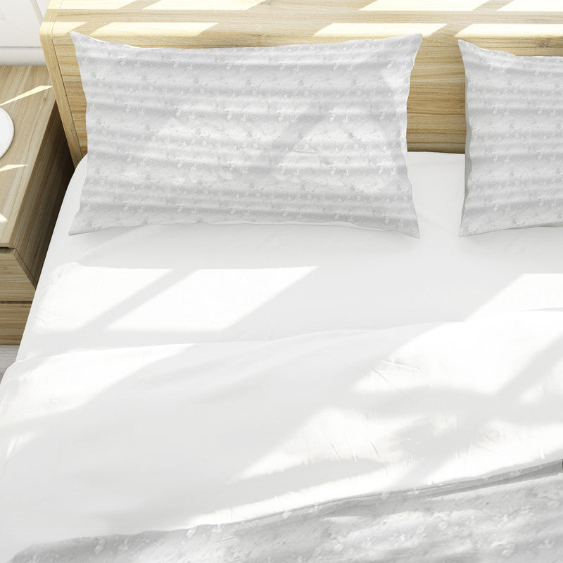 Rows Of White Grainlight Marble Duvet Cover Set