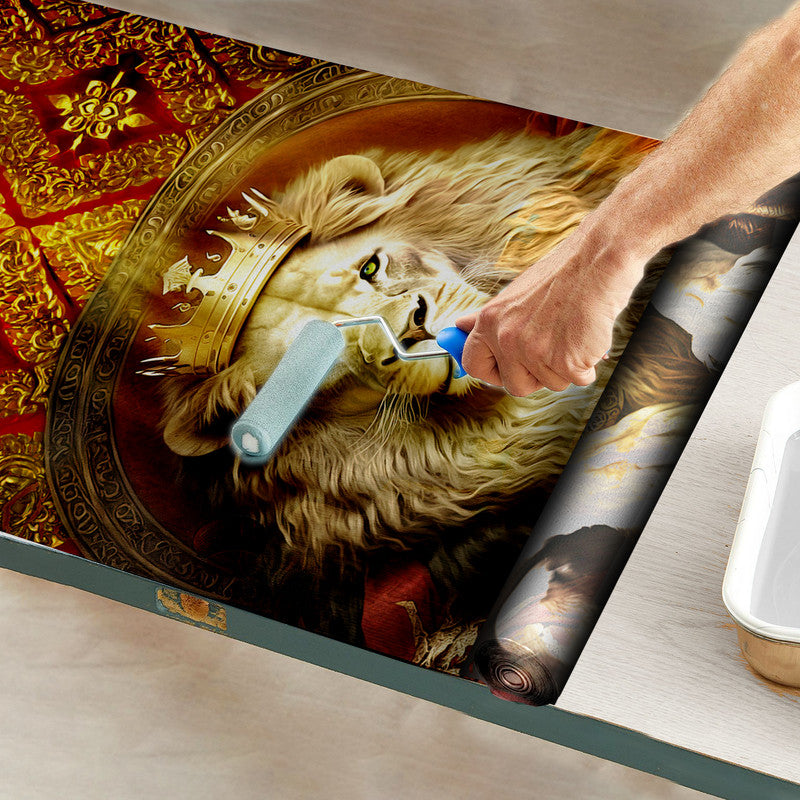 Royal Lion Door Decoupage