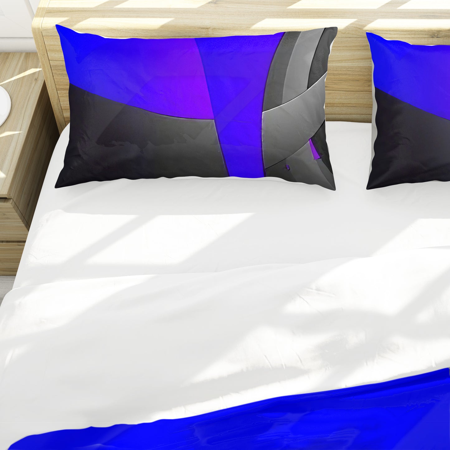 Royal Blue Abstract Pattern Duvet Cover Set