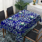 Royal Blue Waterpainted Blue Leaves Rectangle Tablecloth By Mark Van Vuuren