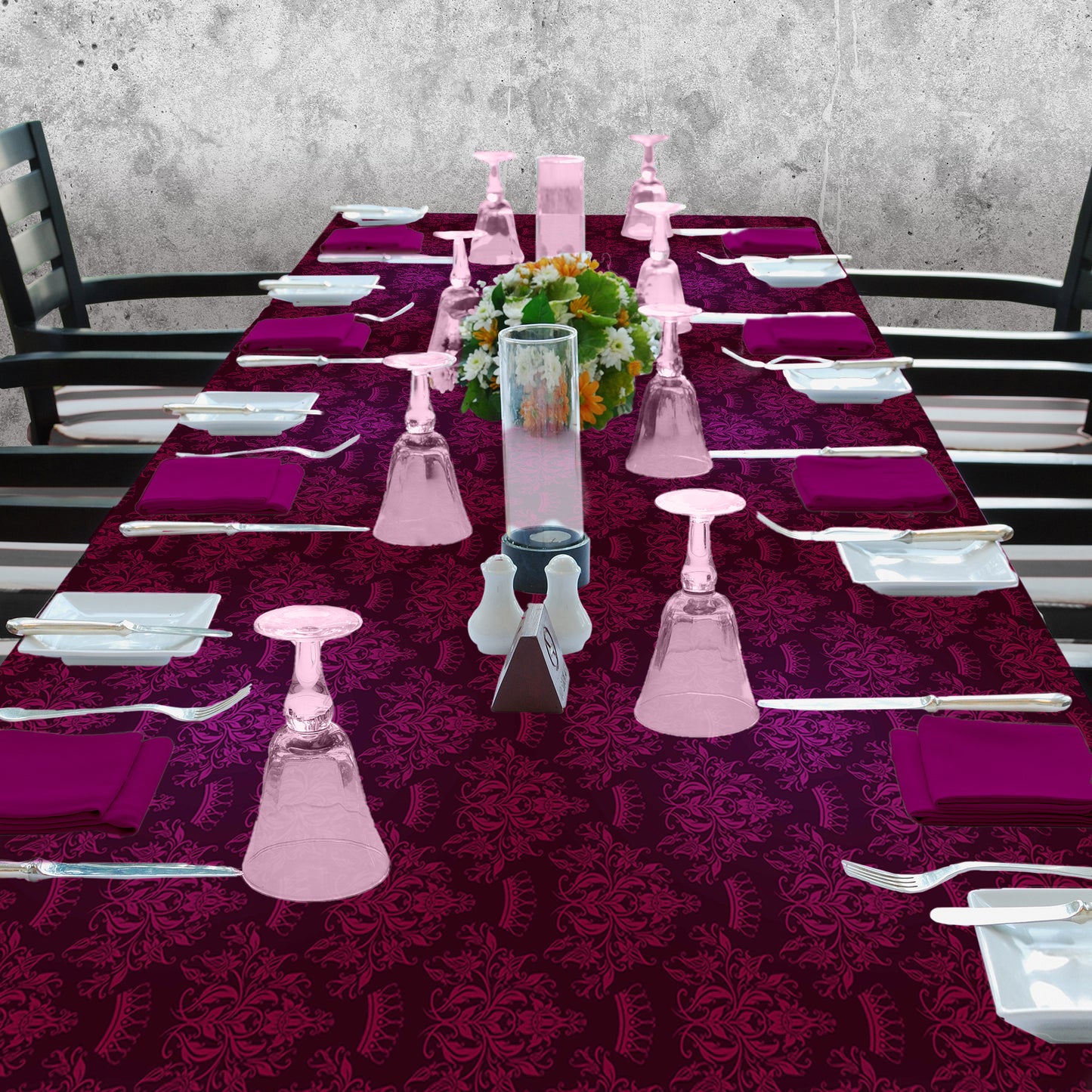 Royal Burgundy 3m Rectangle Tablecloth