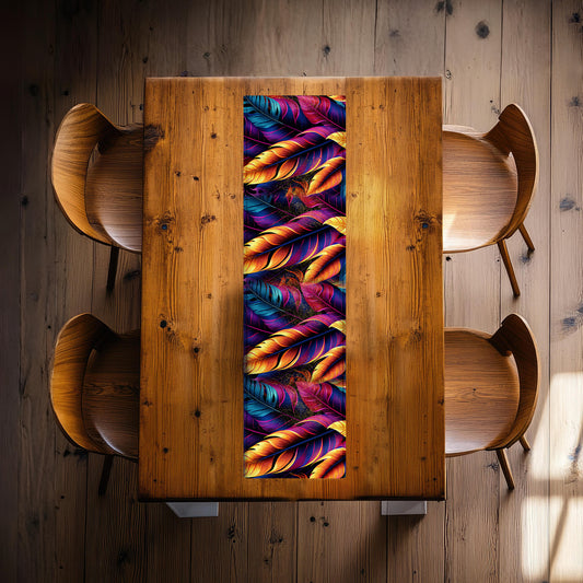 Royal Feathers 160cm Table Runner