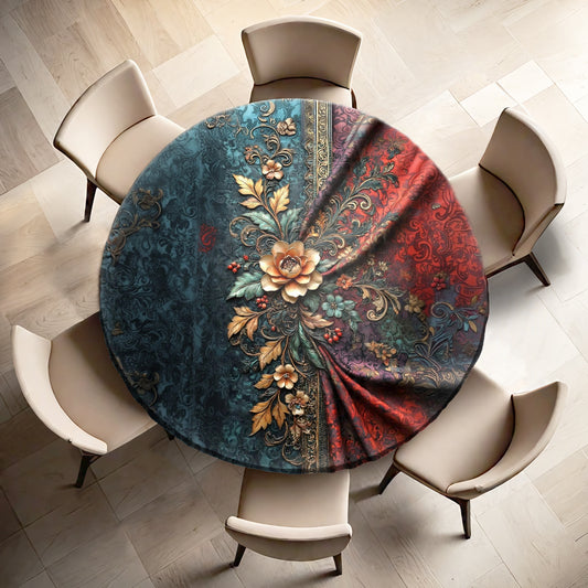 Royal Floral Round Tablecloth