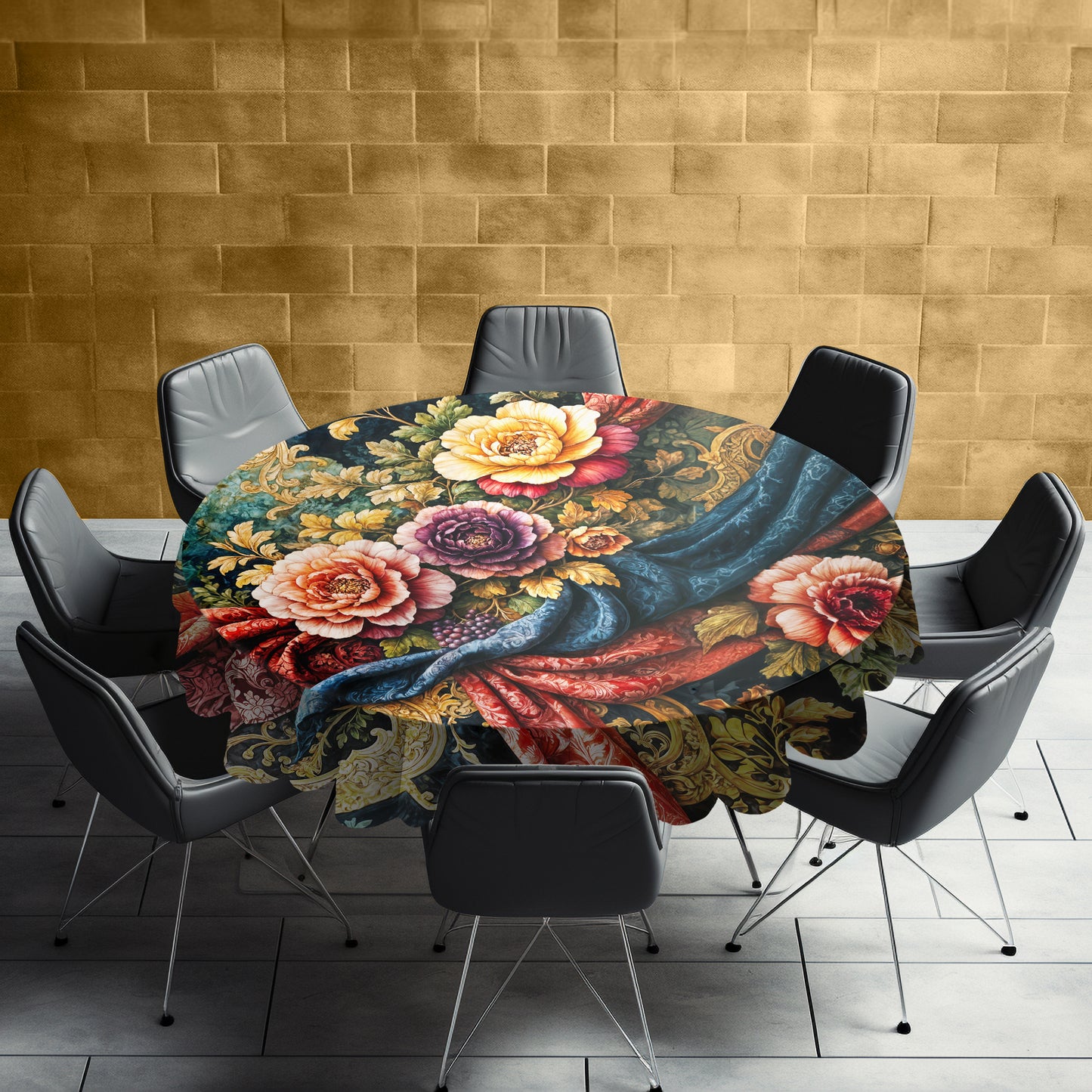 Royal High Tea Round Tablecloth