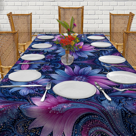 Royal Pink and Purple 3m Rectangle Tablecloth