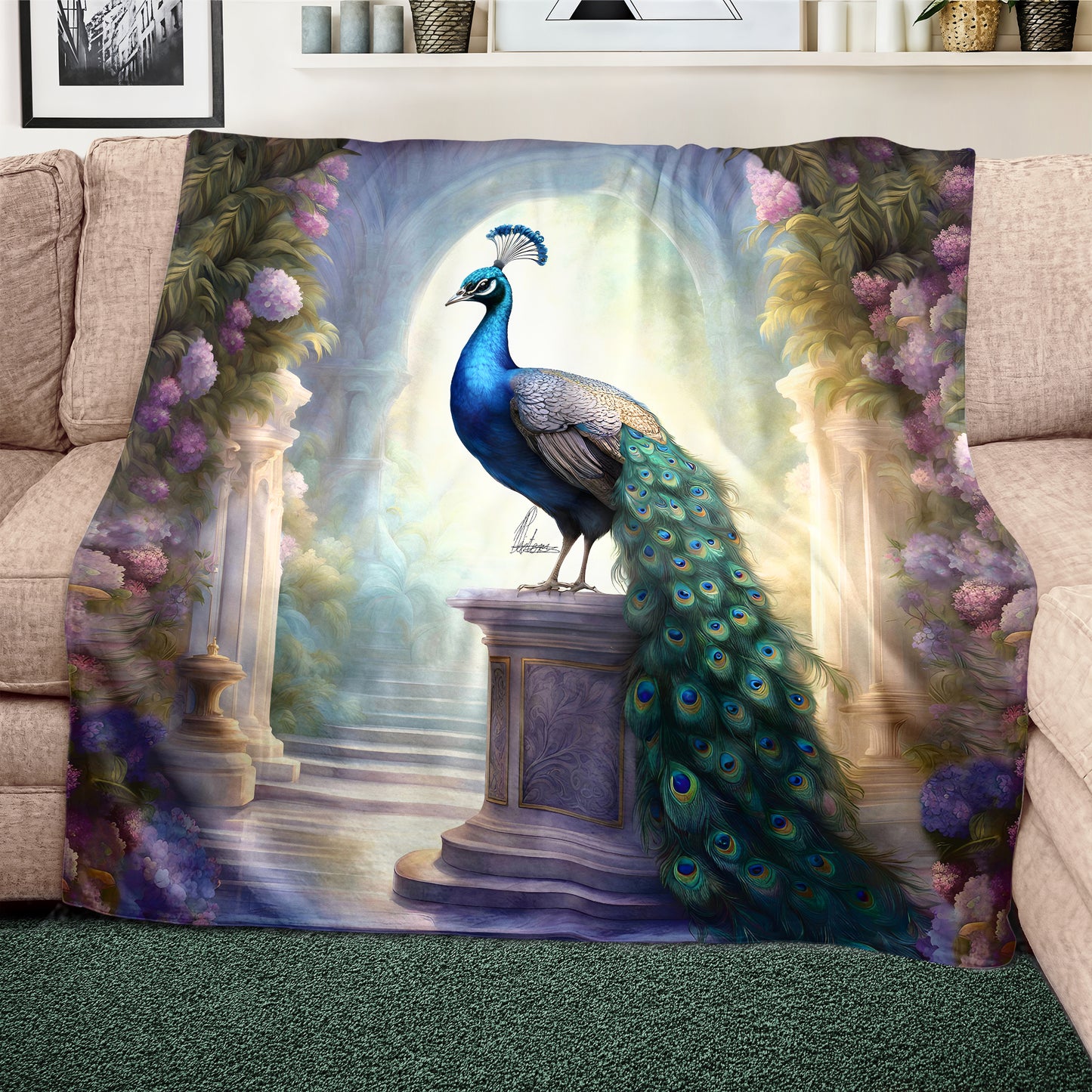 Royal Plumage Light Weight Fleece Blanket by Nathan Pieterse