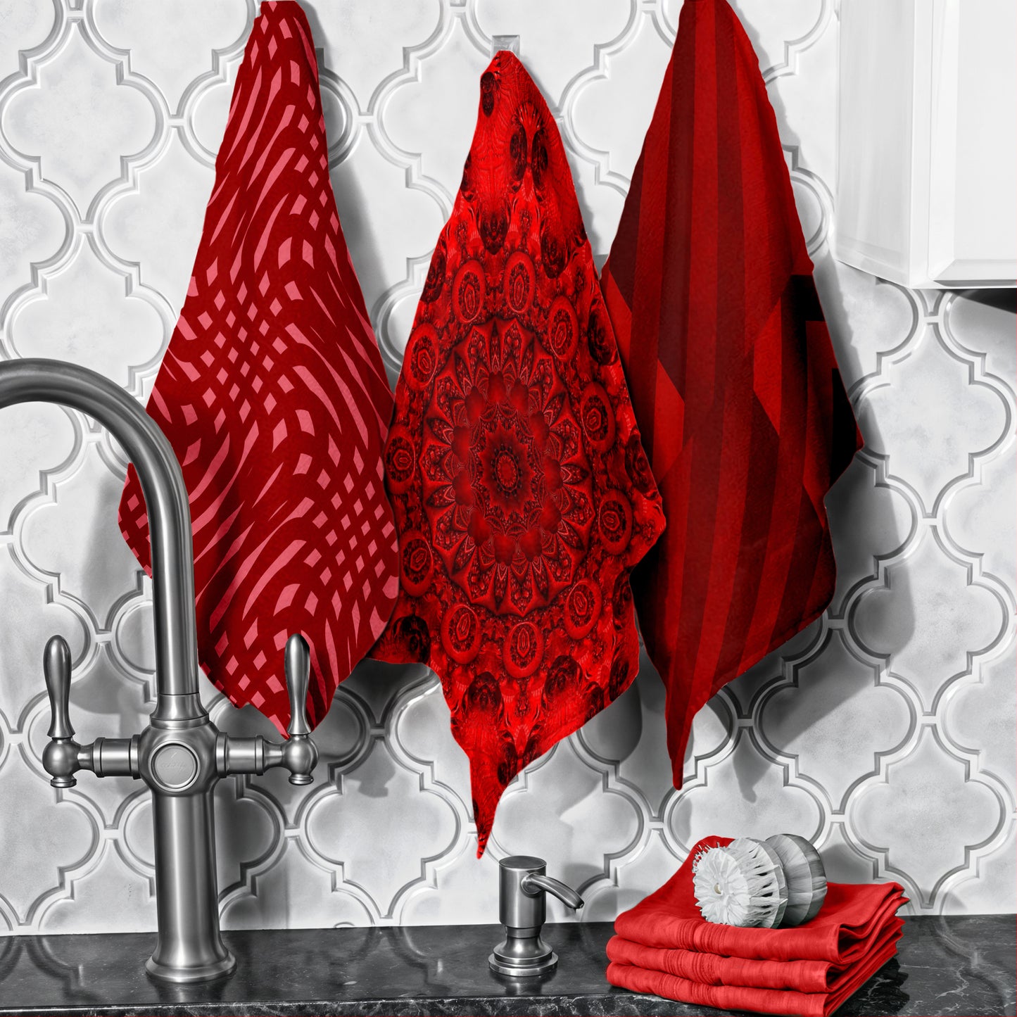 Royal Red Dish Cloth (Set of 3)
