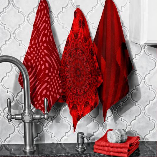 Royal Red Dish Cloth (Set of 3)