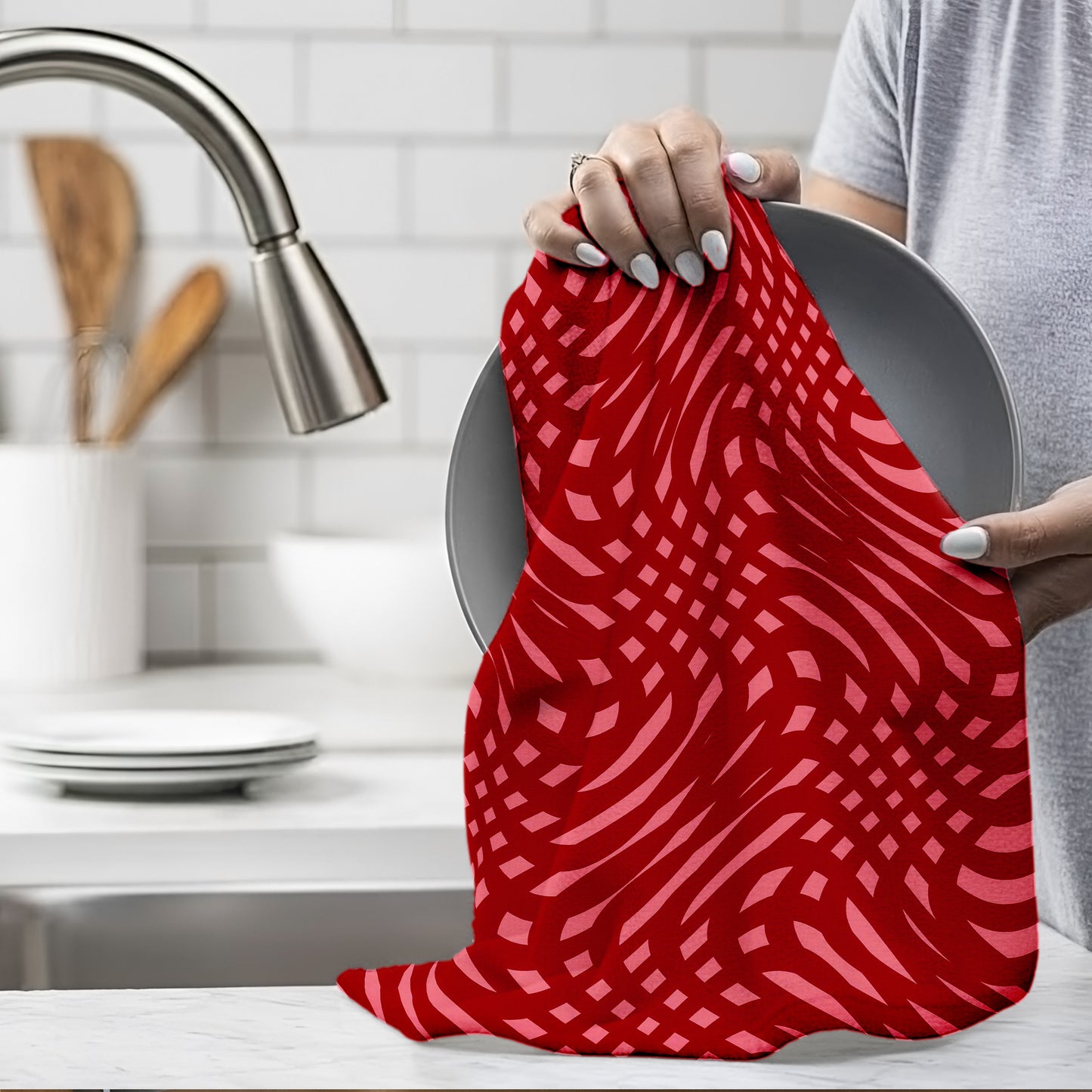 Royal Red Dish Cloth (Set of 3)