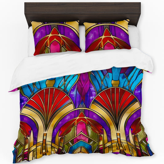Royal Red and Blue Duvet Cover Set