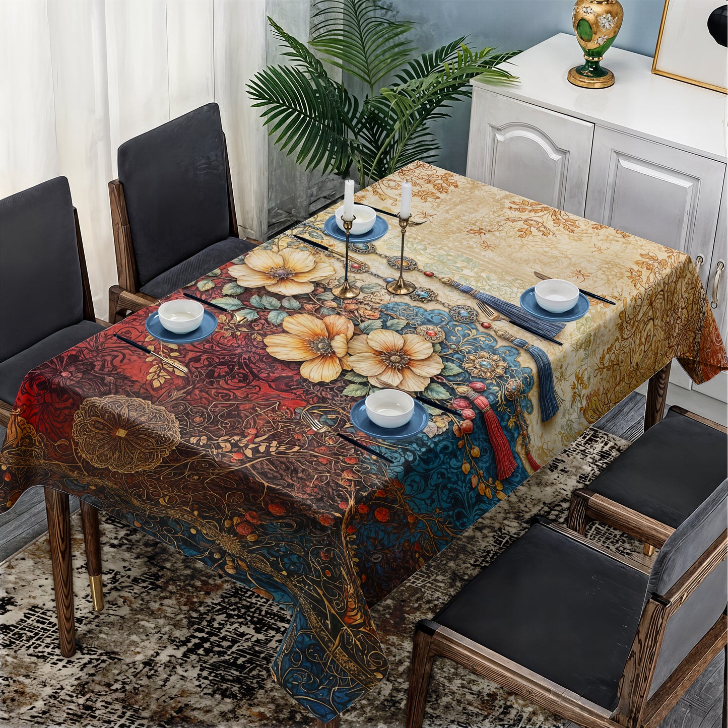 Royal Victorian Four Rectangle Tablecloth