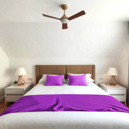 Royal Purple Light Bed Throw