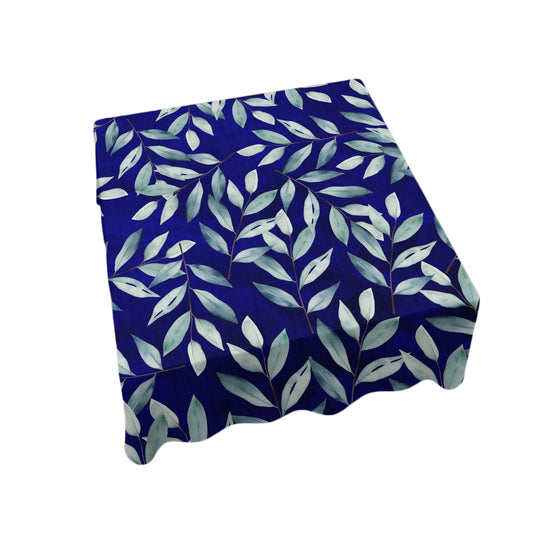 Royal Blue Waterpainted Blue Leaves By Mark Van Vuuren Square Tablecloth
