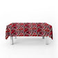 Ruby Red Geode Crystal Rectangle Tablecloth