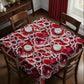 Ruby Red Geode Crystal Square Tablecloth