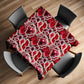 Ruby Red Geode Crystal Square Tablecloth