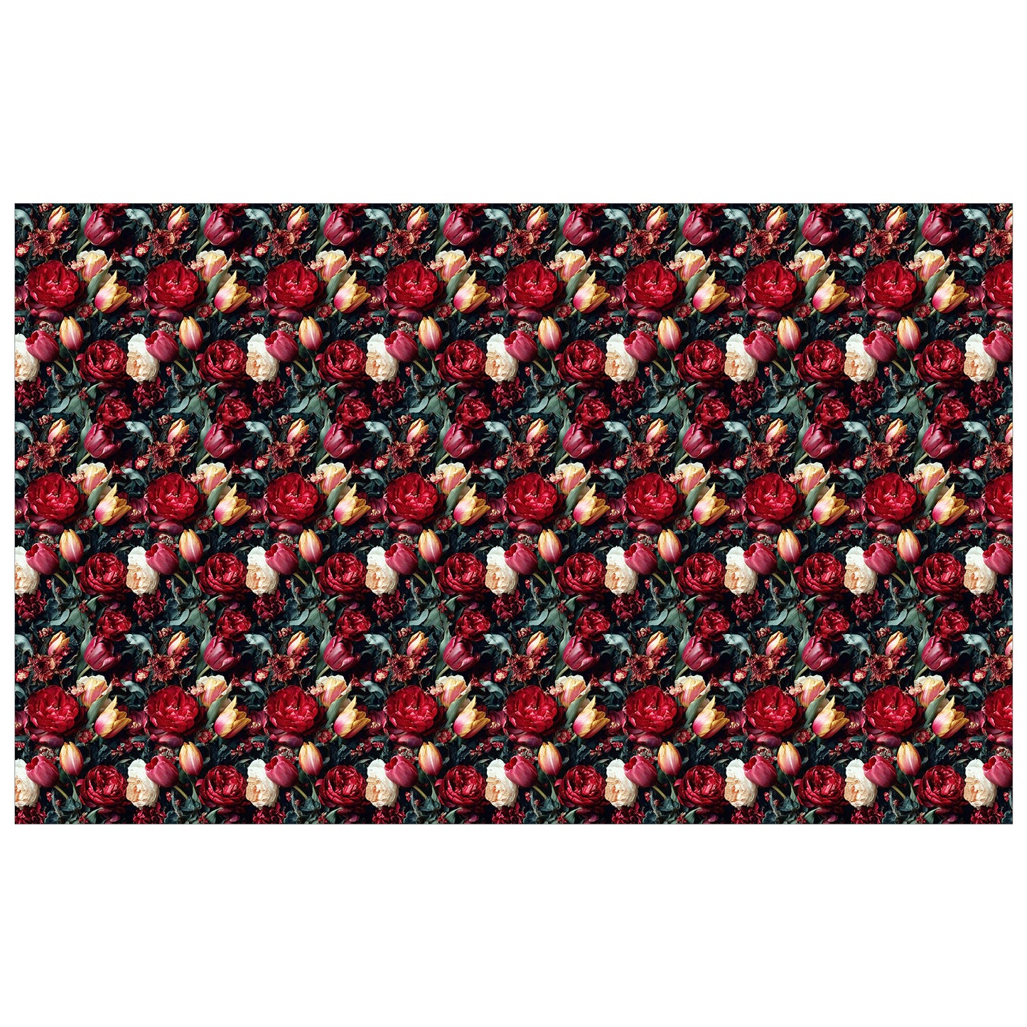 Ruby & Amber Floral Rectangle Tablecloth