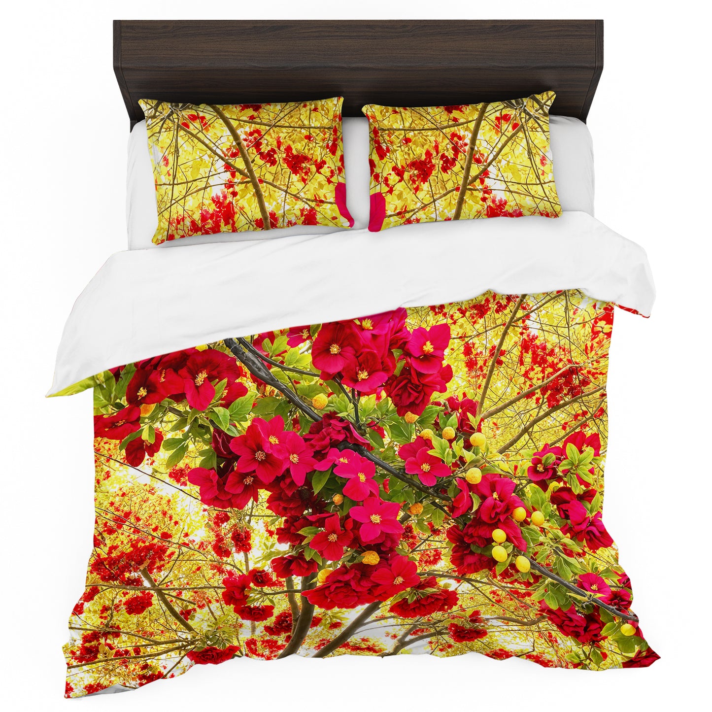 Ruby and Gold Duvet Cover Set