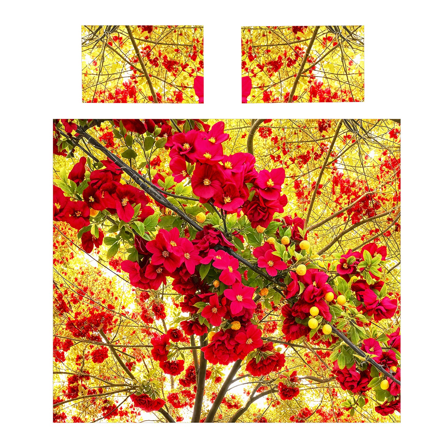 Ruby and Gold Duvet Cover Set