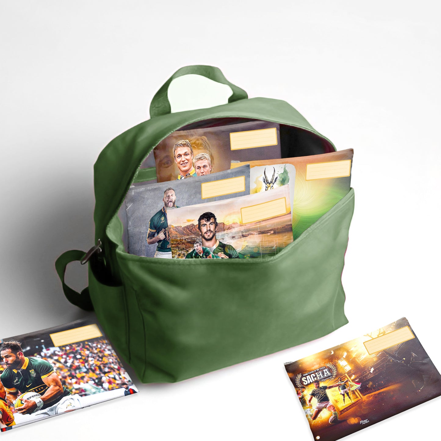Rugby Legends Subject Savvy Book Bags Set of 6