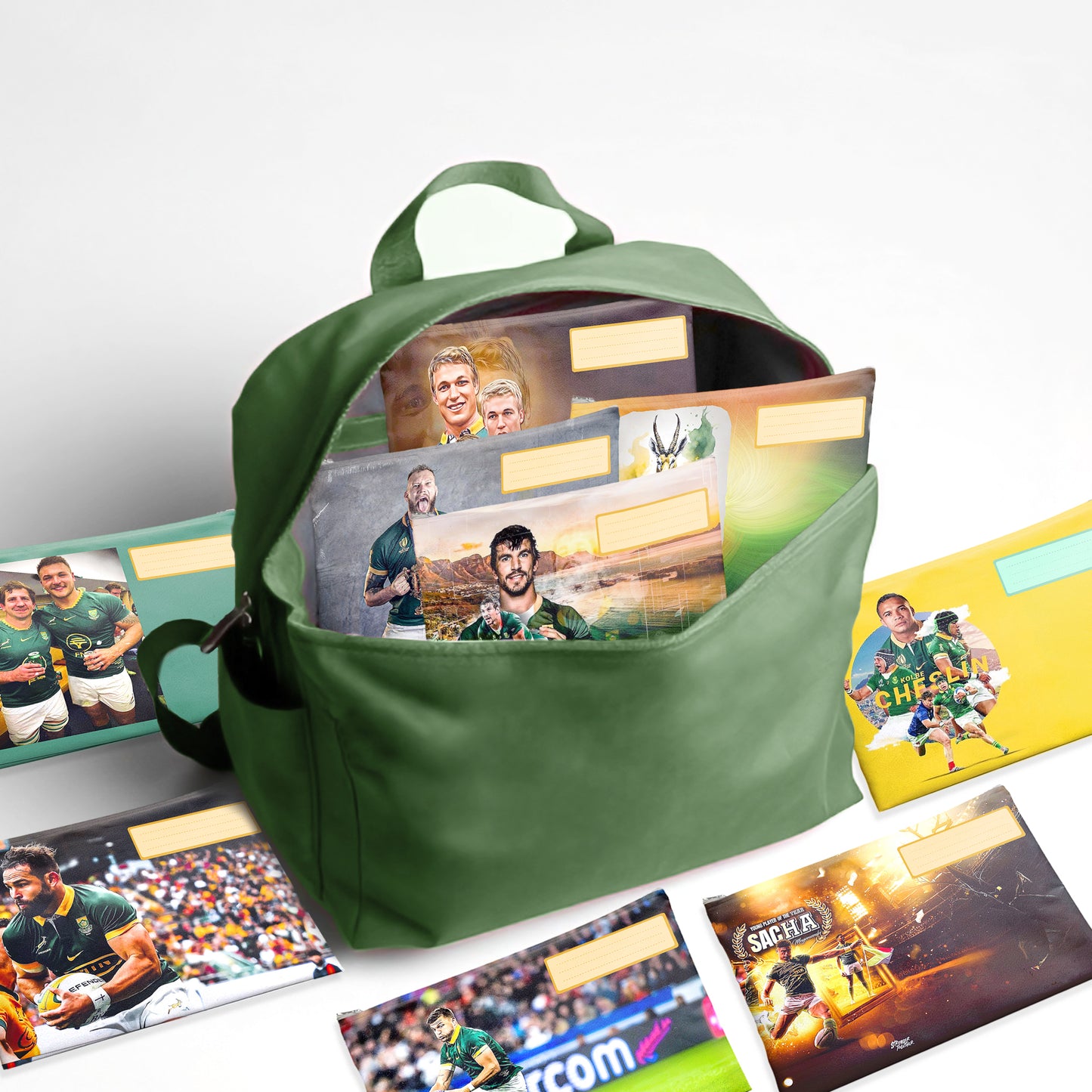 Rugby Legends Subject Savvy Book Bags Set of 9