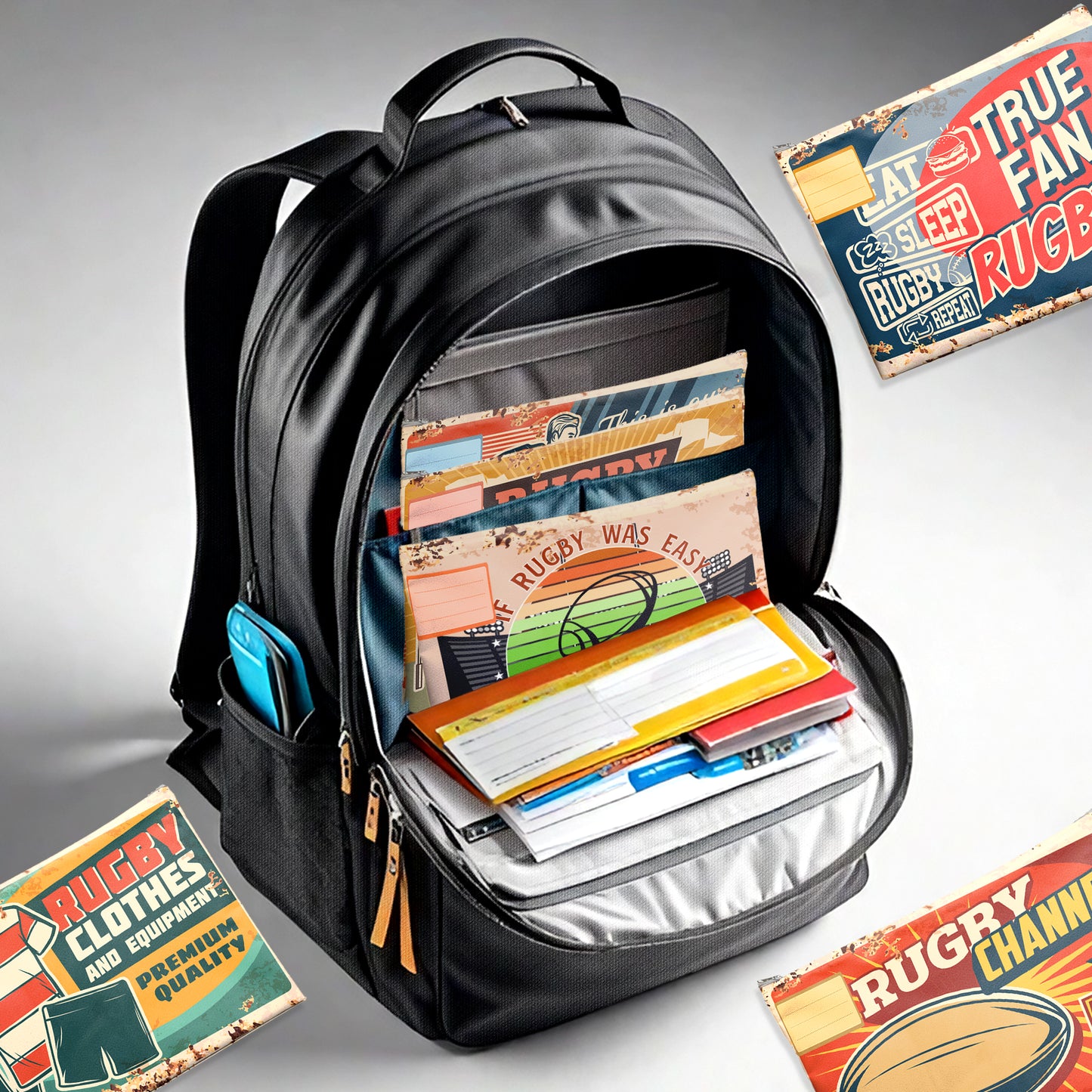 Rugby Subject Savvy Book Bags Set of 6