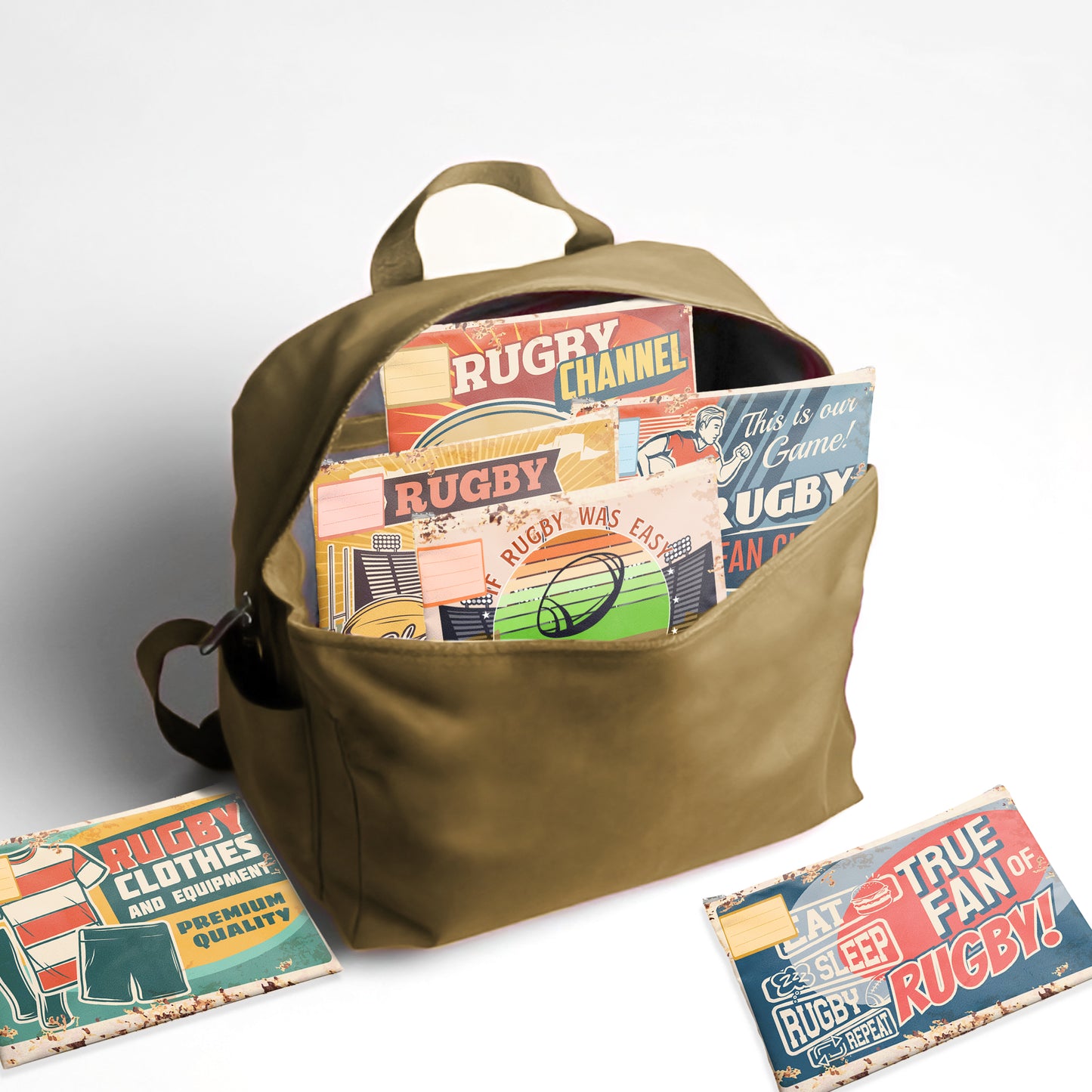 Rugby Subject Savvy Book Bags Set of 6