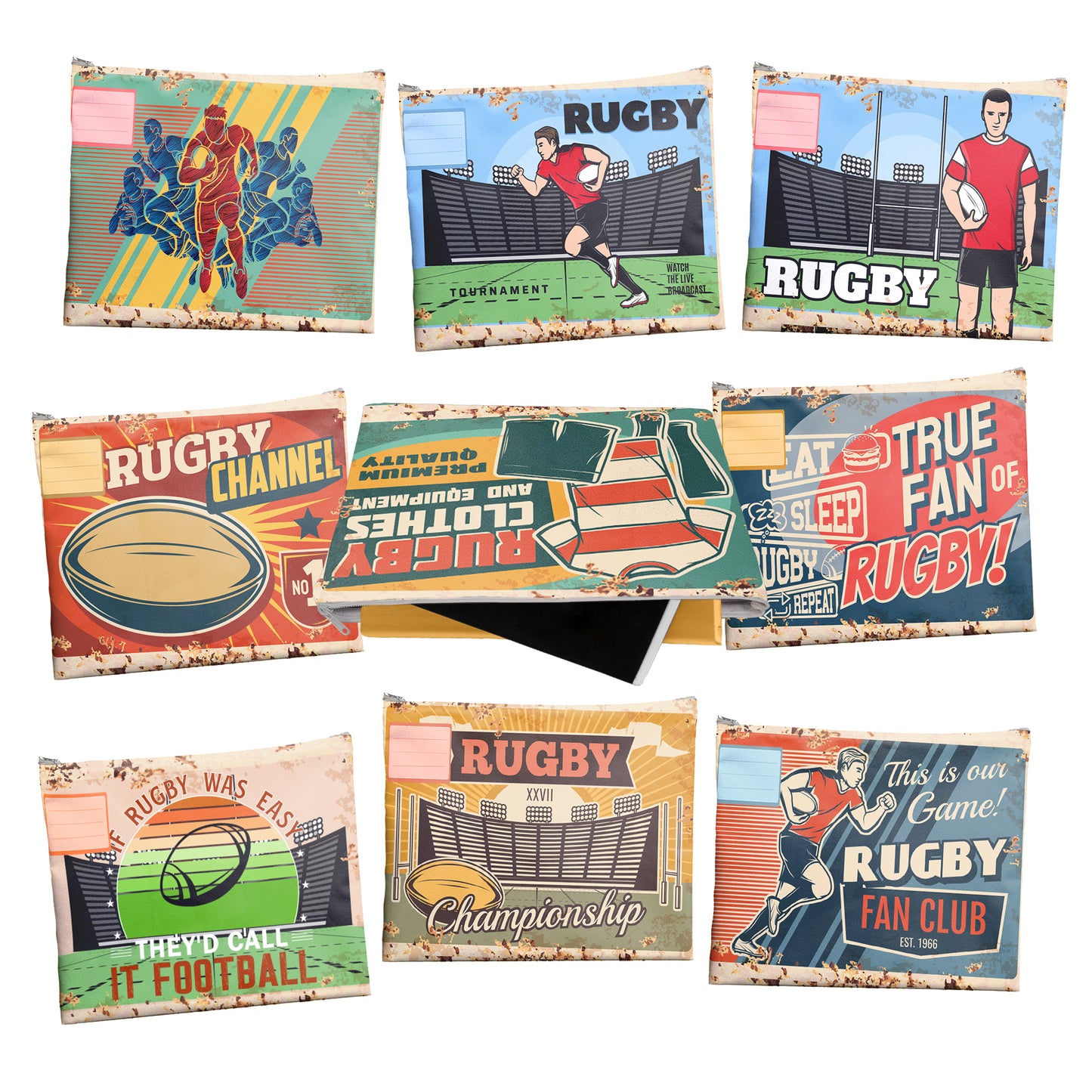 Rugby Subject Savvy Book Bags Set of 9